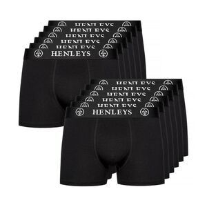 Henleys Mens McBlacken Boxer Shorts (Pack of 12) / Black